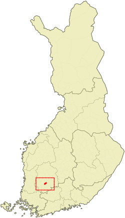 Location of Pirkkala in Finland