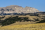 The "Sleeping Indian" series of rock formations on Sheep Mountain