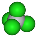 Spacefill model of titanium tetrachloride