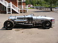 The Napier-Railton at Brooklands, in between test runs.