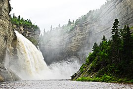 Cliff wall, fall and Vauréal River[7]