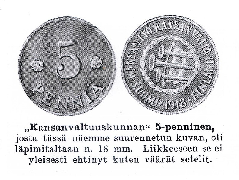 Файл:Finnish People's Delegation's coins.jpg