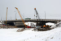 Старый мост в начале реконструкции