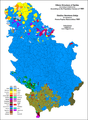 Ethnic structure of Serbia by settlements 1961.