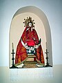 Detalle de la Virgen de Santerón en su hornacina de la iglesia de Algarra (Cuenca), objeto de gran devoción entre los vallanqueros.