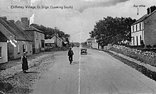 An old postcard of Cliffoney Village.