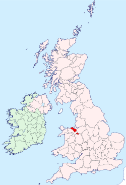 Flintshire shown within the United Kingdom