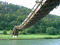 Stressed ribbon bridge