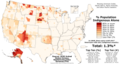 Image 16Proportion of Native Americans in each county in 2020. (from Indigenous peoples of the Americas)