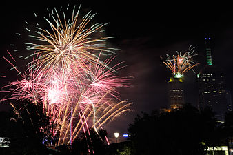 Fireworks in Melbourne, Australia, 2008