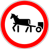 No animal-drawn vehicles