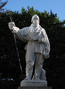 Estatua a Robert Falcon Scott. Christchurch, Nueva Zelanda.