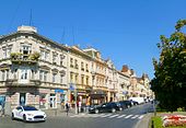 One of the streets in the city centre