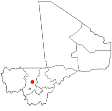 Location of Banamba in Mali