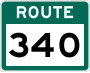 Route 340 marker