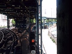 Abandoned trackways from lower level of station to the BMT Brighton Line