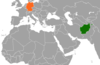 Location map for Afghanistan and Germany.