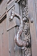 Knocker of the door.