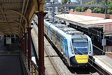 A HCMT on the Pakenham line near Dandenong station.