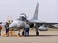 F-CK-1經國號戰鬥機停放於清泉崗基地大坪