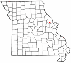 Location of Troy, Missouri