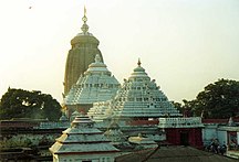 The Jagannath Temple, one of the four holiest places (Dhamas) of Hinduism,[1] in the coastal town of Puri in the state of Orissa.