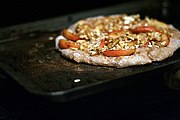 Apple oatmeal pizza