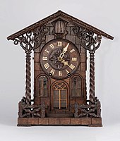 Mantel clock with twisted columns and vines on their capitals, c. 1870 (Deutsches Uhrenmuseum)