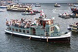 IJ ferry XIII on a cruise during Sail Amsterdam 2005. In the background, IJ ferry XI.