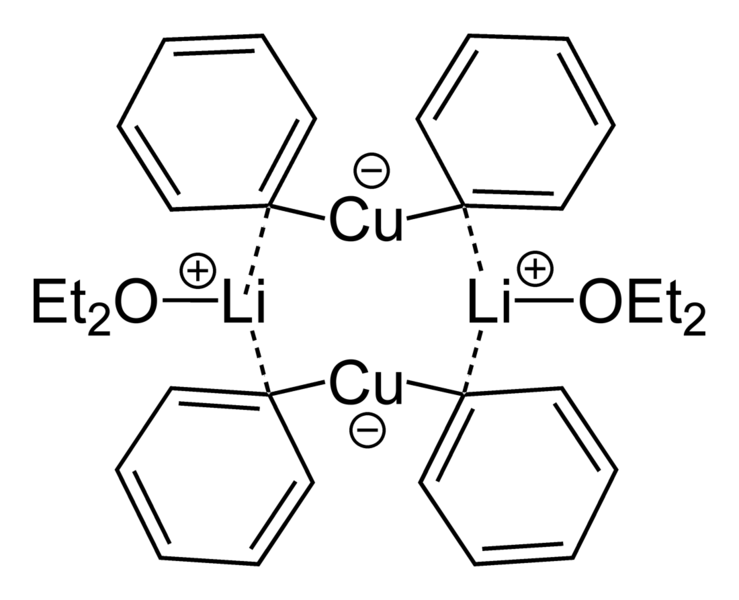 Archivo:Lithium-diphenylcuprate-etherate-dimer-from-xtal-2D-skeletal.png