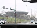 Soldier Field with view of new additions to top