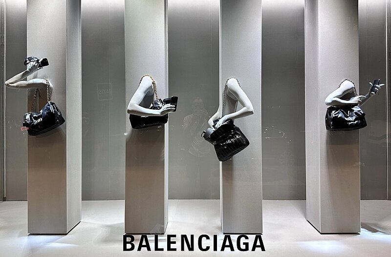 File:Balenciaga handbags on display.jpg