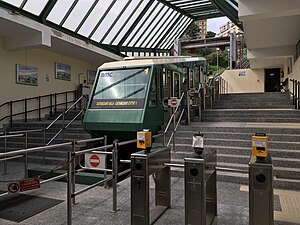 Funicular station "Catanzaro Sala", located close to the railway station.