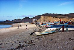 Fishing village on the shoreline of Qulensya