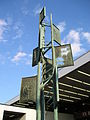 Sculpture Man above matter (1965) by Arthur Price on the grounds of the Canadian National Exhibition, Toronto, Ontario Canada