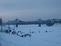 Староволжский мост зимой