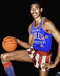 Wilt Chamberlain in a Harlem Globetrotters uniform