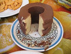 Baumkuchen with couverture chocolate