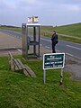 Image 46Phone box and sign advertising the Samaritans at Beachy Head. (from Beachy Head)