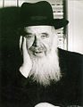 Rabbi Chaim Leib Shmuelevitz, a renowned Talmudic scholar and Rosh Yeshiva of the Mir Yeshiva. He is remembered for his profound teachings and leadership.