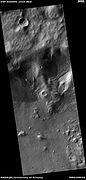 Tongue-shaped glacier, as seen by HiRISE under the HiWish program. Location is Phaethontis quadrangle.