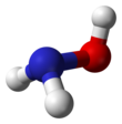 Spacefill model of hydroxylamine