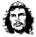 A 2003 cartoon by Latuff depicting Che Guevara wearing a Jewish Kippah.