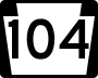 Pennsylvania Route 104 marker