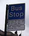 A typical bus stop sign in Allegheny County.