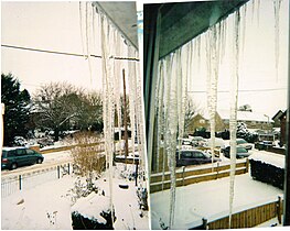 Icicles in Banbury, UK, December 2010