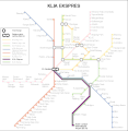 KLIA Ekspres route map.