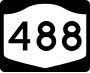 New York State Route 488 marker