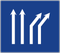 S-62с Double fork to the right on a four-lane road