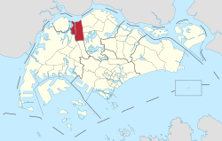 Location of Sungei Kadut in Singapore